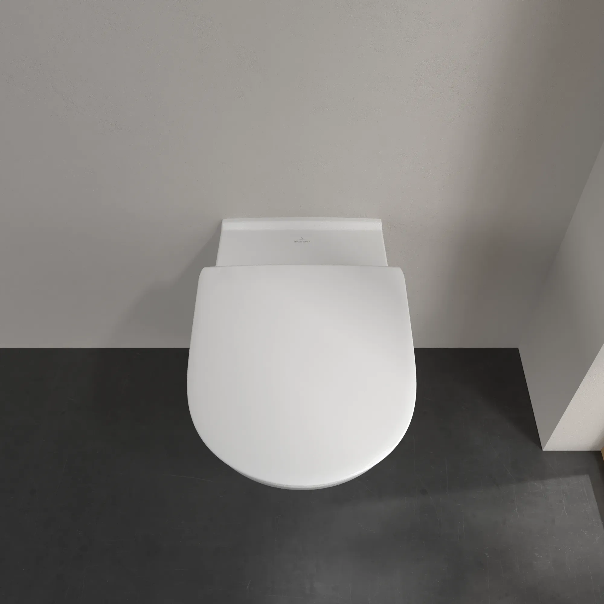 Wand-Tiefspül-WC Combi-Pack DirectFlush „ViCare“ mit Klappgriff „ViCare Design“ 36 × 40 × 59,5 cm ohne Spülrand