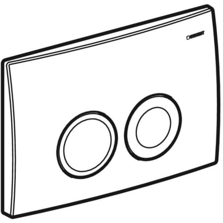 Geberit Betätigungsplatte „Delta25“ (früher Delta21) 24,6 × 16,4 × 3,1 cm in mattchrom Geberit Betätigungsplatte „Delta25“ (früher Delta21) 24,6 × 16,4 × 3,1 cm in mattchrom
