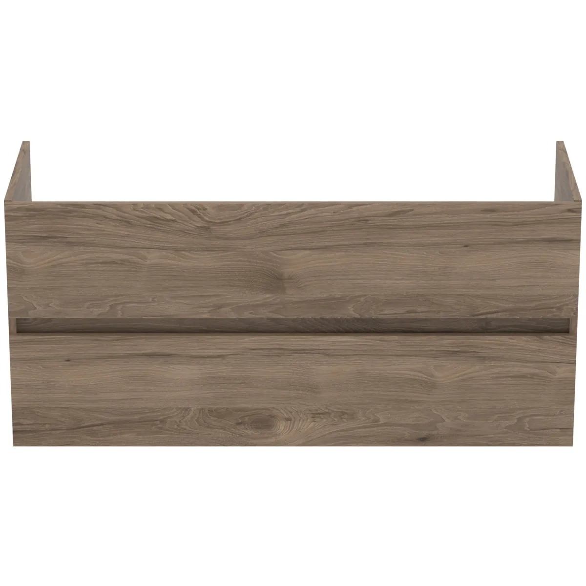 Ideal Standard Waschtischunterschrank „Eurovit+“ 120 × 55 × 44 cm Nussbaum geflammt Ideal Standard Waschtischunterschrank „Eurovit+“ 120 × 55 × 44 cm Nussbaum geflammt