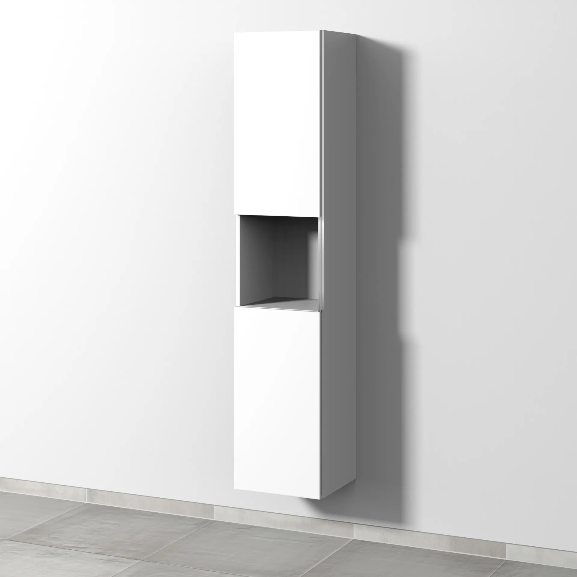 Sanipa Hochschrank „3way“ 350 × 1700 × 345 mm Anschlag links, in Weiß-Soft, Anschlag links