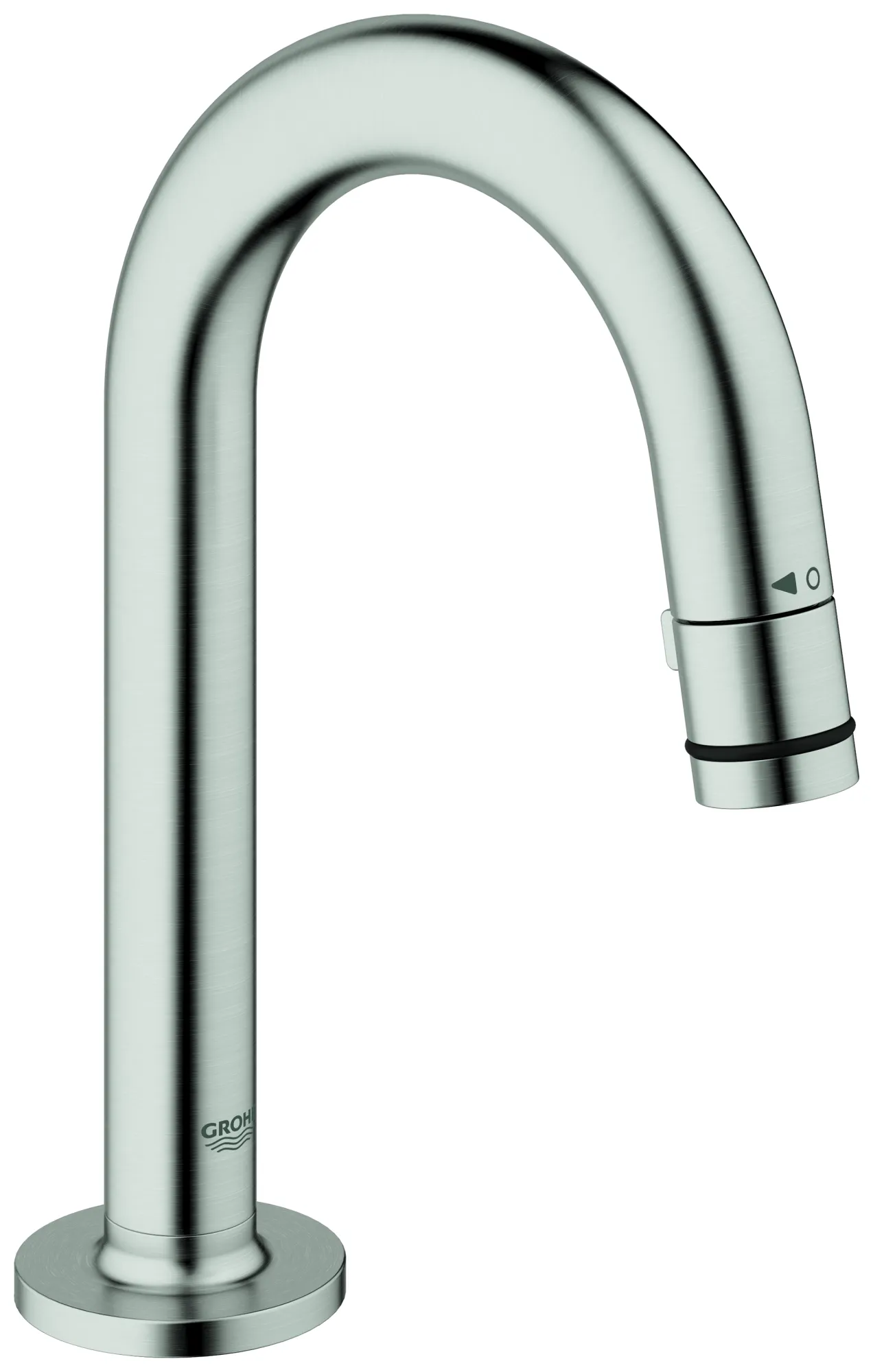Grohe Universal Waschtisch-Standventil, C-Auslauf, 113 mm Ausladung in supersteel Grohe Universal Waschtisch-Standventil, C-Auslauf, 113 mm Ausladung in supersteel