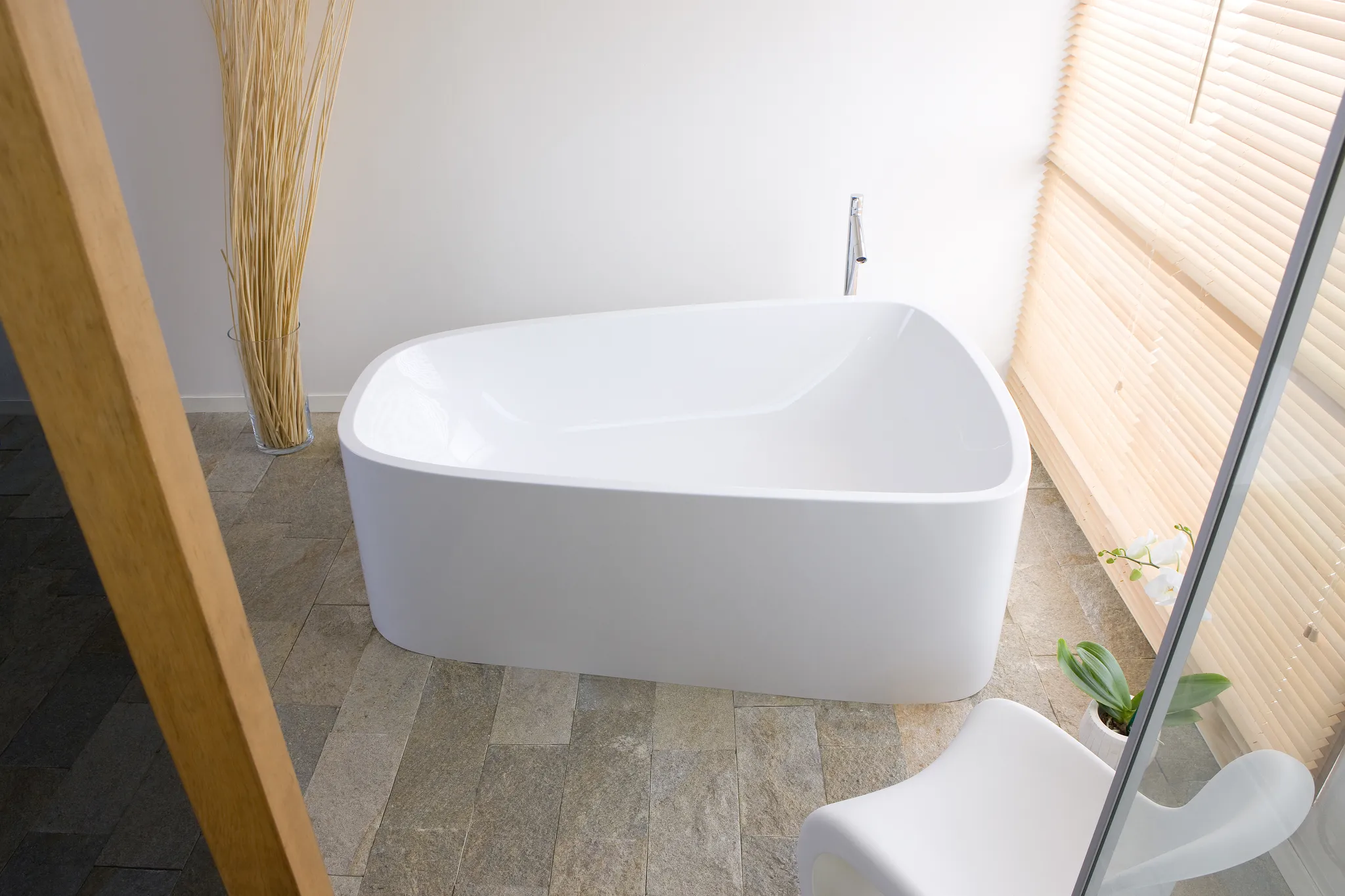 Hoesch Badewanne „Singlebath“ Duo, freistehend freistehend trapez 179,8 × 117,3 cm, links