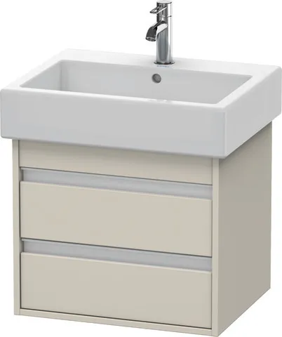 Duravit Waschtischunterschrank wandhängend „Ketho“ 55 × 48 × 44 cm Taupe Matt