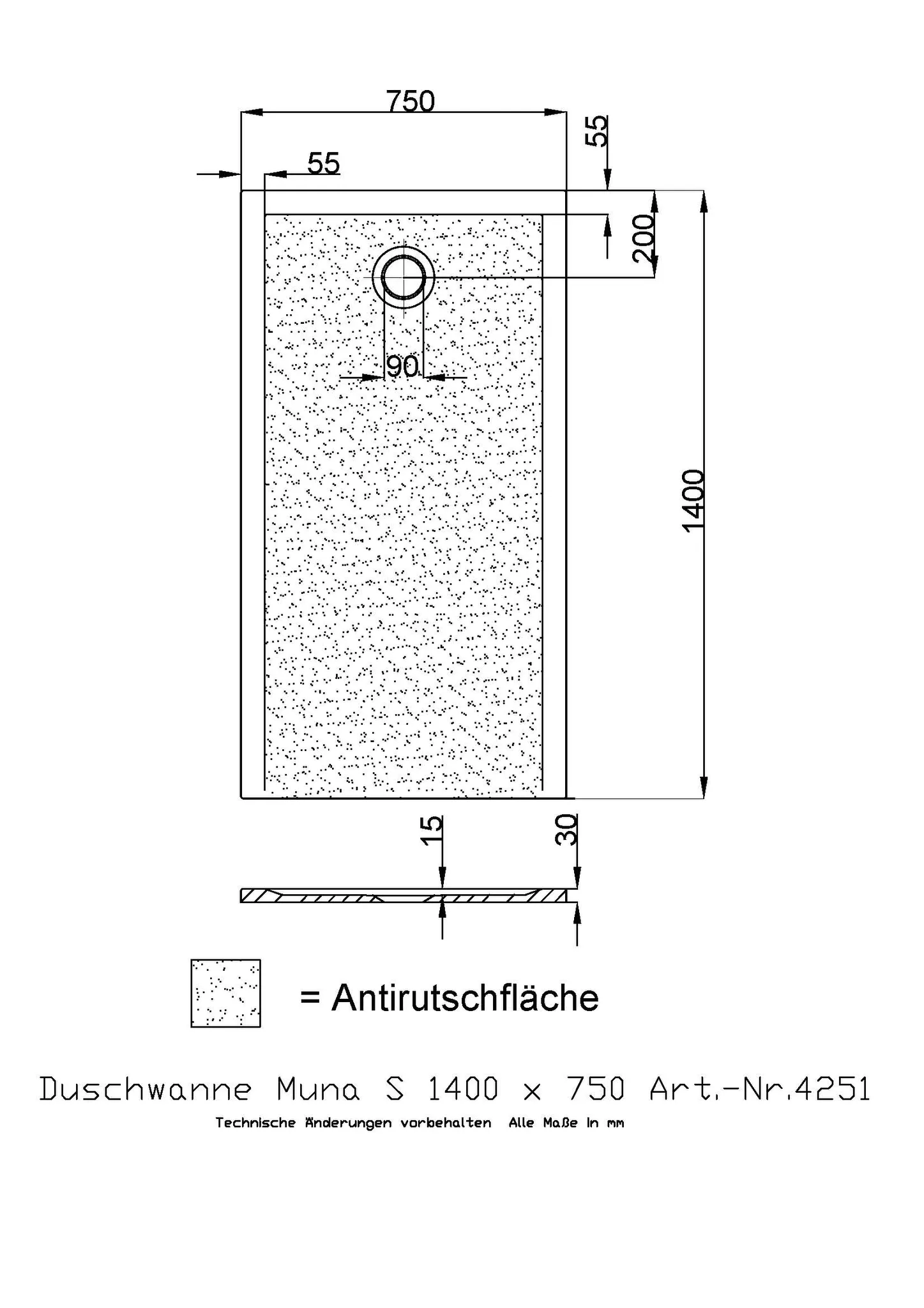 Hoesch Muna S Duschwanne Mineralguss Solique Weiß Hoesch Muna S Duschwanne Mineralguss Solique Weiß
