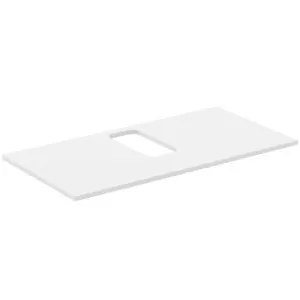 Waschtischplatte i.life B mittiger Ausschnitt für ein Wand-Waschtisch 1002x507x18mm Weiß matt