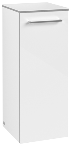 Villeroy & Boch Seitenschrank „Avento“ 35 × 89 × 37,3 × 37,3 cm in Crystal White, Anschlag rechts, Soft Closing, 1 Tür