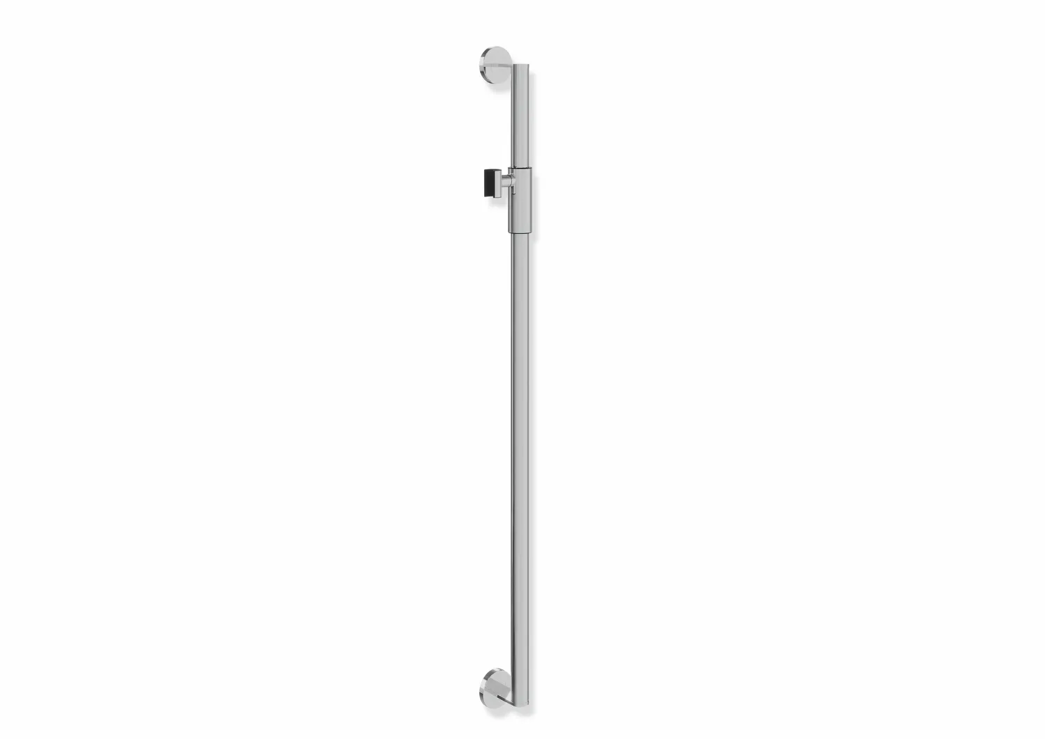Brausehalterstange, Edelstahl, verchromt, Achsmaß 1100 mm, D: 32 mm, mit magnetischem Brausehalter Brausehalterstange, Edelstahl, verchromt, Achsmaß 1100 mm, D: 32 mm, mit magnetischem Brausehalter