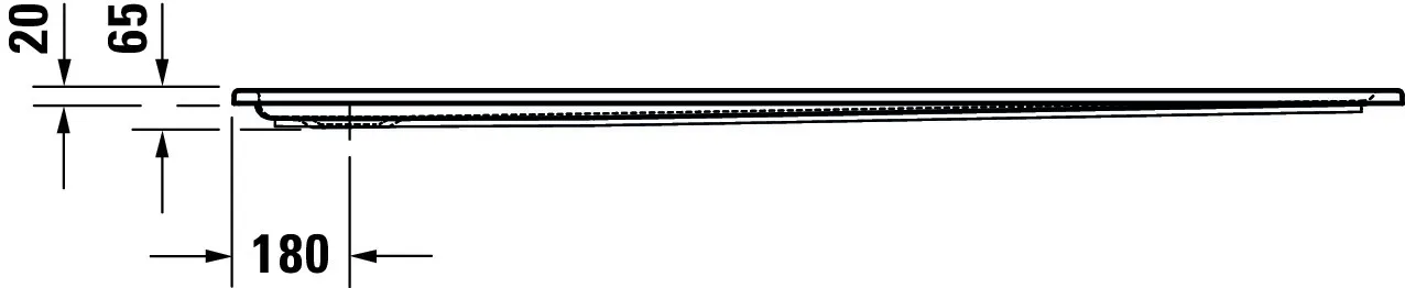 Duravit rechteck Duschwanne „Starck Slimline“ 180 × 80 cm mit Antislip Duravit rechteck Duschwanne „Starck Slimline“ 180 × 80 cm mit Antislip