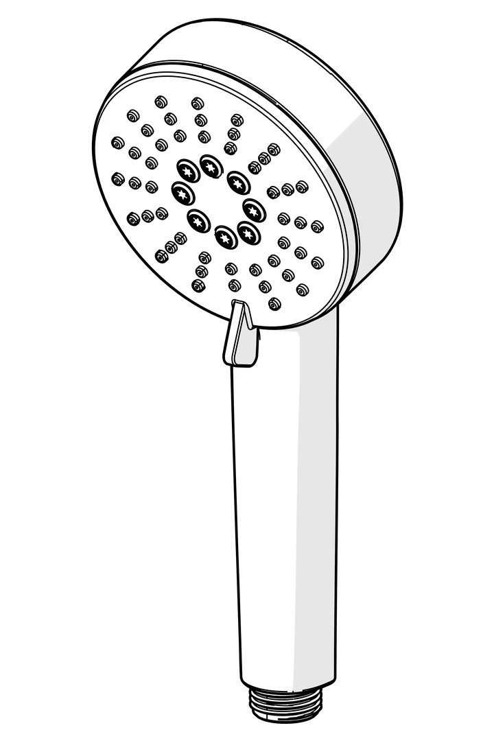 HansaBASIC Handbrause HansaBASIC 5562 3-strahlig Chrom HansaBASIC Handbrause HansaBASIC 5562 3-strahlig Chrom