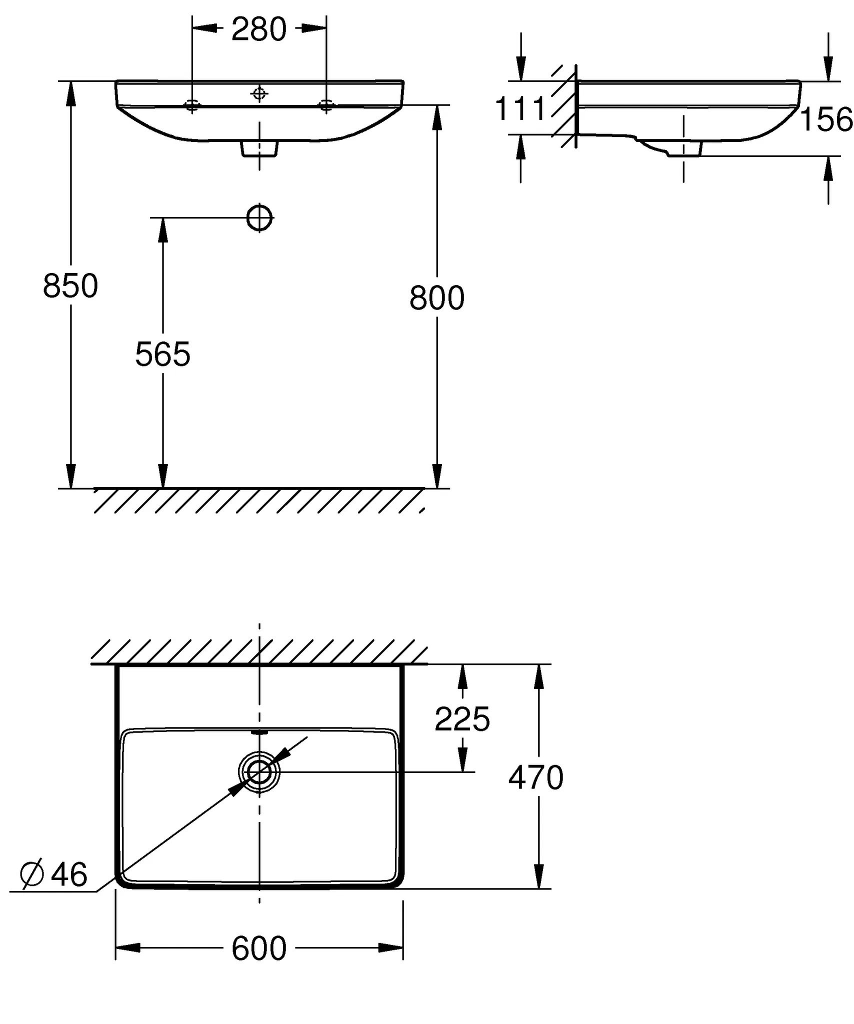 Waschbecken „Euro Keramik“ Waschbecken „Euro Keramik“
