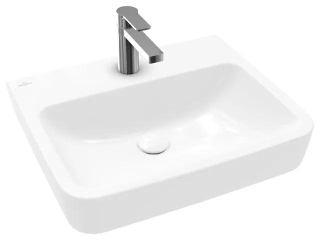 Villeroy & Boch Wandwaschtisch „O.novo“ 550 × 460 × 175 mm, für Becken mittig, mit Hahnlochbohrung, Hahnlochposition mittig in Weiß Alpin Villeroy & Boch Wandwaschtisch „O.novo“ 550 × 460 × 175 mm, für Becken mittig, mit Hahnlochbohrung, Hahnlochposition mittig in Weiß Alpin