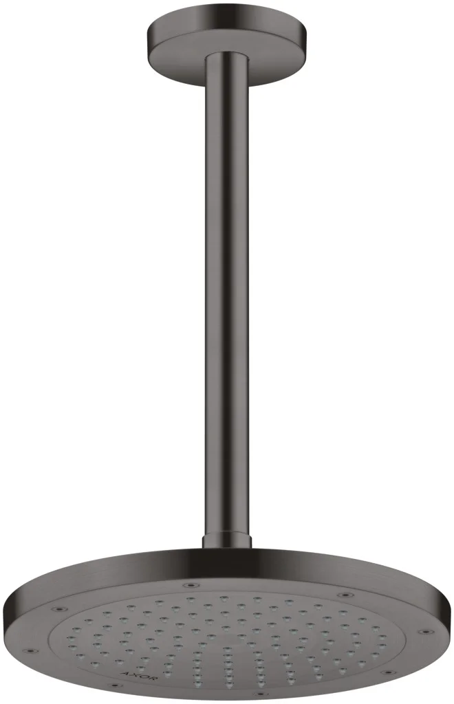 Hansgrohe AXOR ShowerSolutions Kopfbrause 245 1jet EcoSmart+ Brushed Black Chrome, 245 mm, verstellbarer Winkel, abnehmbar zur Reinigung Hansgrohe AXOR ShowerSolutions Kopfbrause 245 1jet EcoSmart+ Brushed Black Chrome, 245 mm, verstellbarer Winkel, abnehmbar zur Reinigung