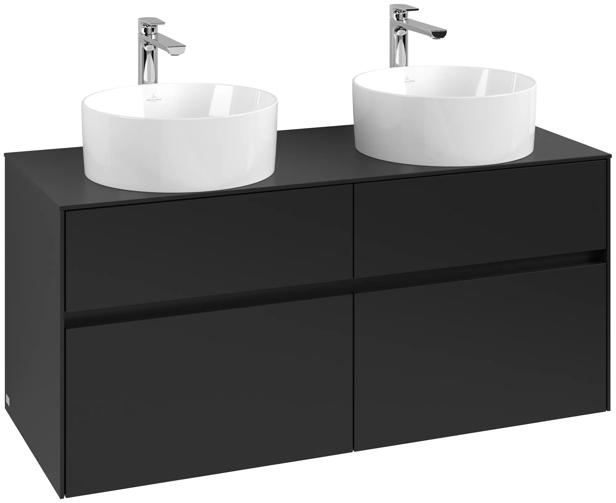 Villeroy & Boch Collaro Waschbeckenunterschrank C044B0, 1200x548x500mm, Volcano Black