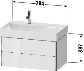 Duravit Waschtischunterschrank wandhängend „XSquare“ 78,4 × 39,7 × 46 cm