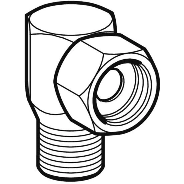 Anschlusswinkel 90° mit Außengewinde und Verschraubung