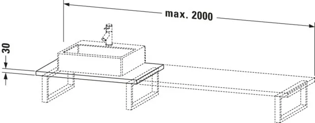 Duravit Konsole „DuraStyle“, mittig