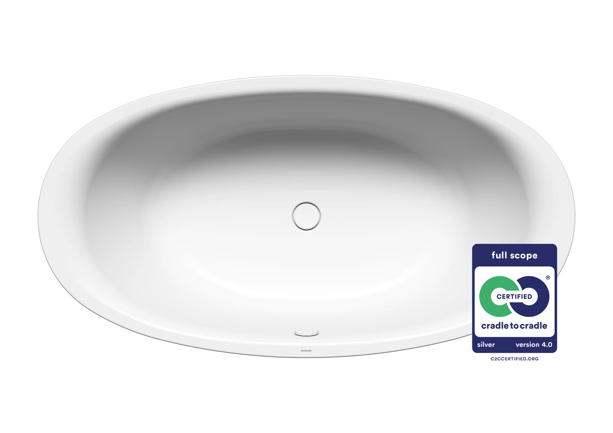 Kaldewei ELLIPSO DUO OVAL Badewanne, oval, 1900 x 1000 mm, alpinweiß