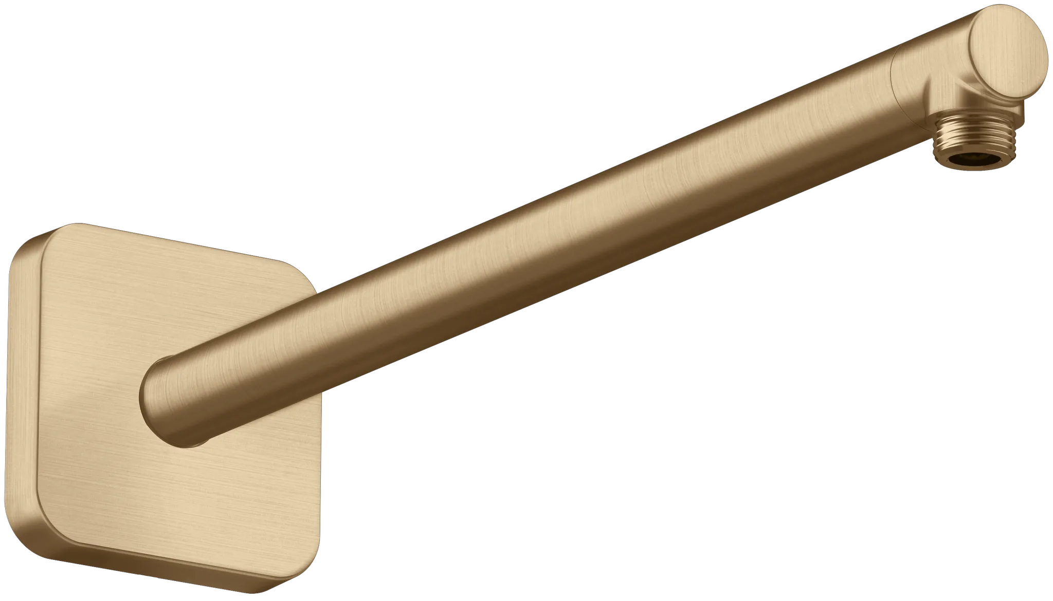 Hansgrohe AXOR ShowerSolutions Brausearm softsquare Brushed Bronze, 390 mm, Aufputzmontage, Messing, G 1/2