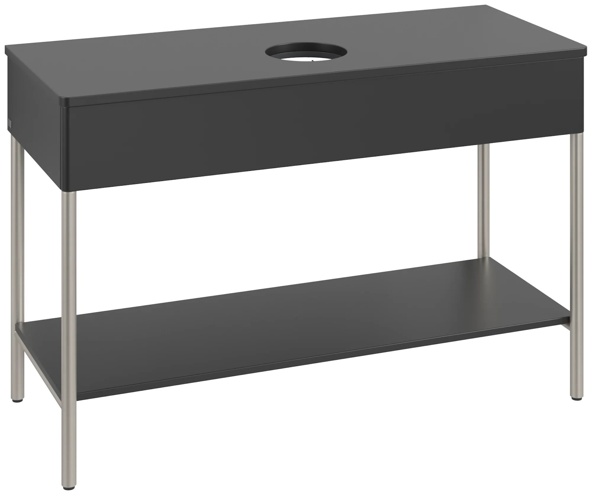 Villeroy & Boch Waschbeckenunterschrank Artis K65010, 1200x782x500 mm, Black Matt Lacquer, Metallgestell, Push-to-open Funktion