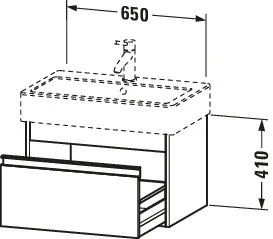 Duravit Waschtischunterschrank wandhängend „Ketho“ 65 × 41 × 44 cm Graphit Matt Duravit Waschtischunterschrank wandhängend „Ketho“ 65 × 41 × 44 cm Graphit Matt