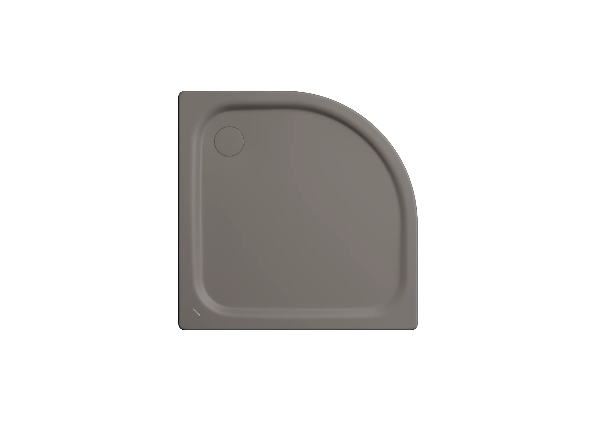 Kaldewei ZIRKON Duschfläche, Viertelkreis, 800x900 mm, warm grey 70, erhöhter Einbau, 35 mm tief Kaldewei ZIRKON Duschfläche, Viertelkreis, 800x900 mm, warm grey 70, erhöhter Einbau, 35 mm tief