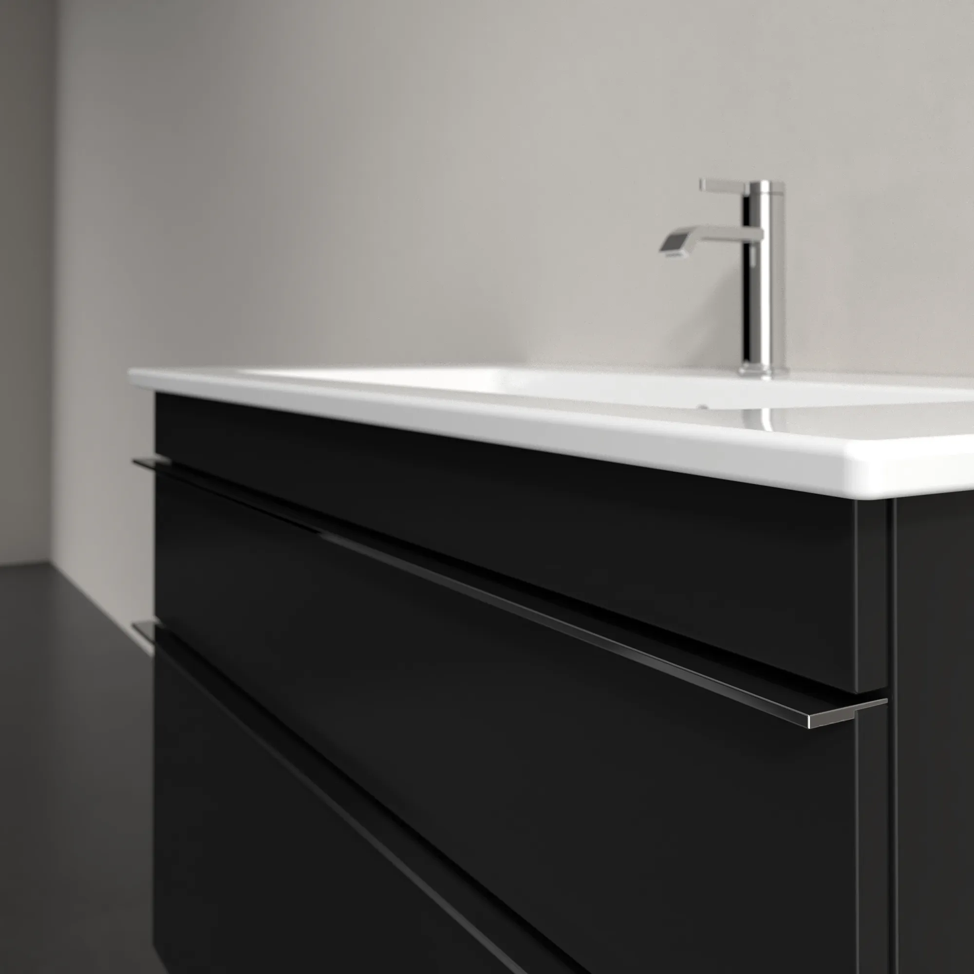 Villeroy & Boch Waschtischunterschrank „Venticello“ für Schrankwaschtisch 953 × 590 × 502 mm Volcano Black, für Becken mittig Villeroy & Boch Waschtischunterschrank „Venticello“ für Schrankwaschtisch 953 × 590 × 502 mm Volcano Black, für Becken mittig