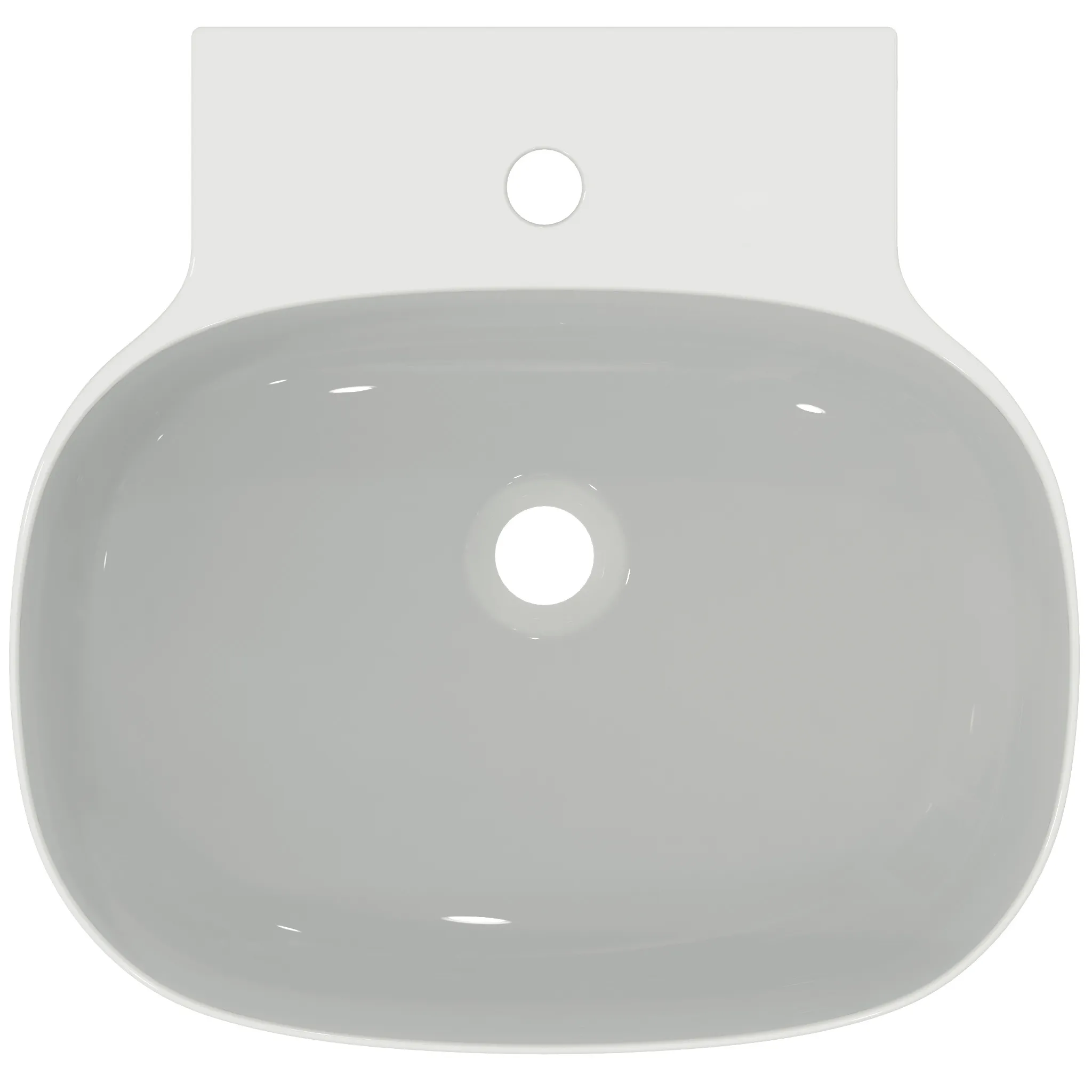Waschbecken „Linda-X“ 50 × 48 × 13,5 cm, Hahnlochposition mittig in Weiß Waschbecken „Linda-X“ 50 × 48 × 13,5 cm, Hahnlochposition mittig in Weiß