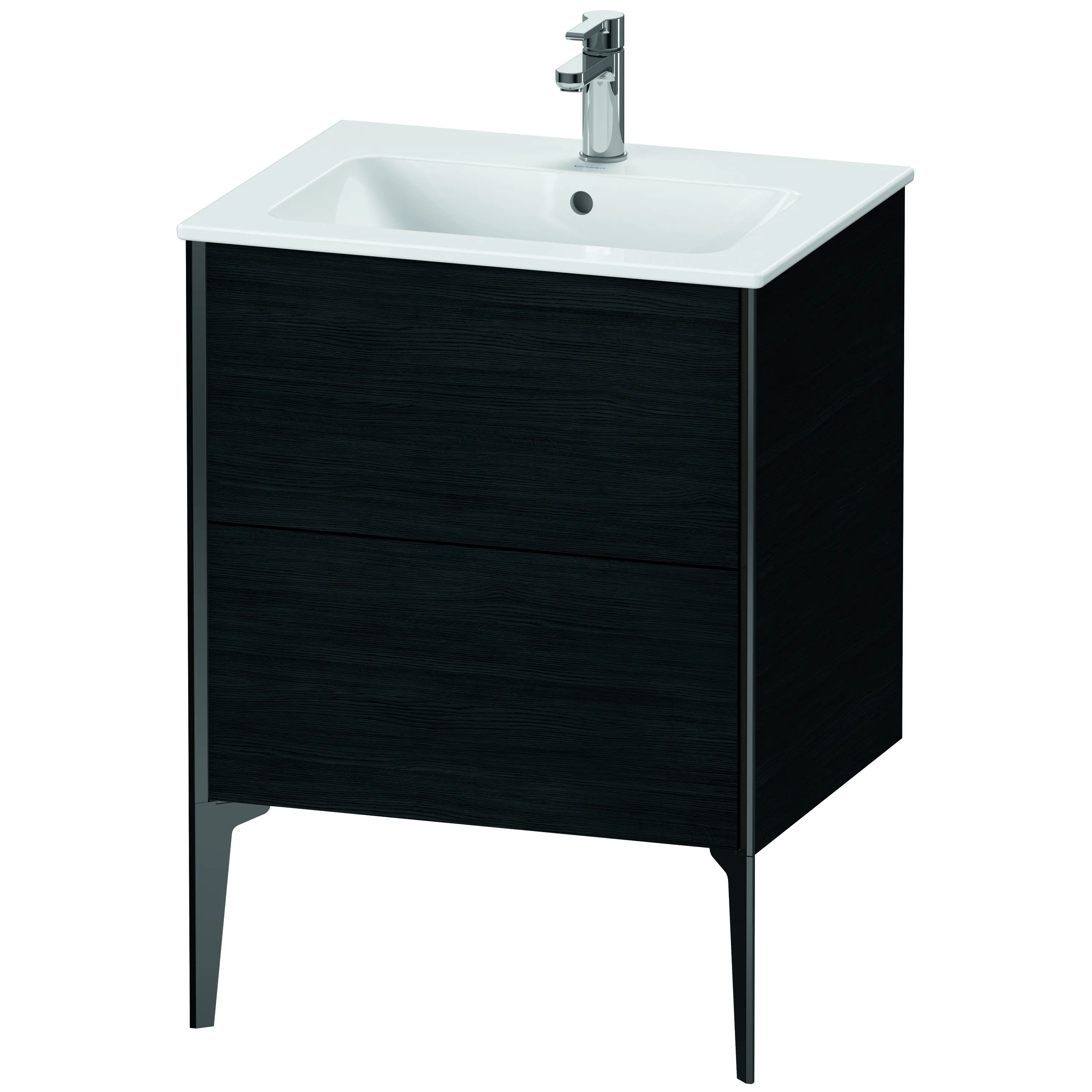 Duravit Waschtischunterschrank bodenstehend „XViu“ 61 × 59,4 × 48 cm in Eiche Schwarz