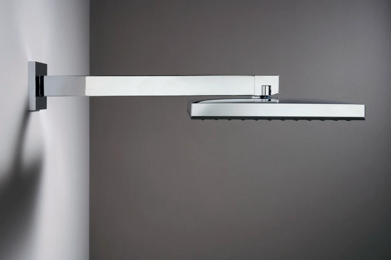 Hansgrohe Pulsify E Kopfbrause 260x260 mm, Chrom – PowderRain Strahlart, 11,7 l/min Durchfluss, Fast Drain ab 10° Schrägstellung