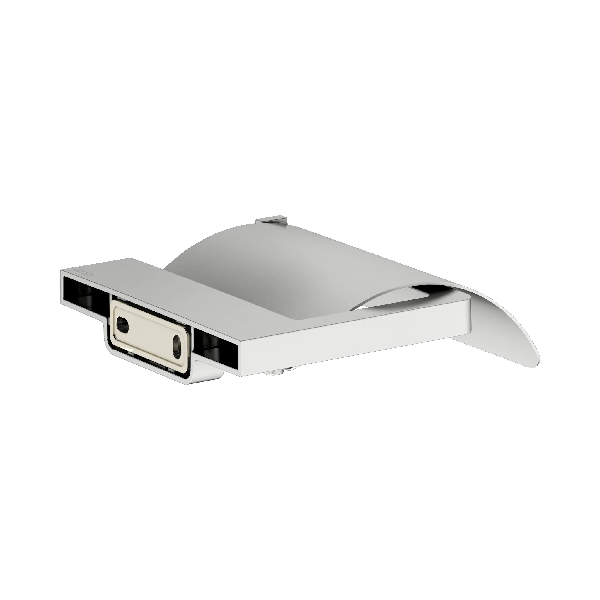 KEUCO COLLECTION MOLL Toilettenpapierhalter mit Deckel, starr, offene Form, Rollenbremse, Rollenbreite bis 100 mm, verdeckte Befestigung, Edelstahl-finish KEUCO COLLECTION MOLL Toilettenpapierhalter mit Deckel, starr, offene Form, Rollenbremse, Rollenbreite bis 100 mm, verdeckte Befestigung, Edelstahl-finish