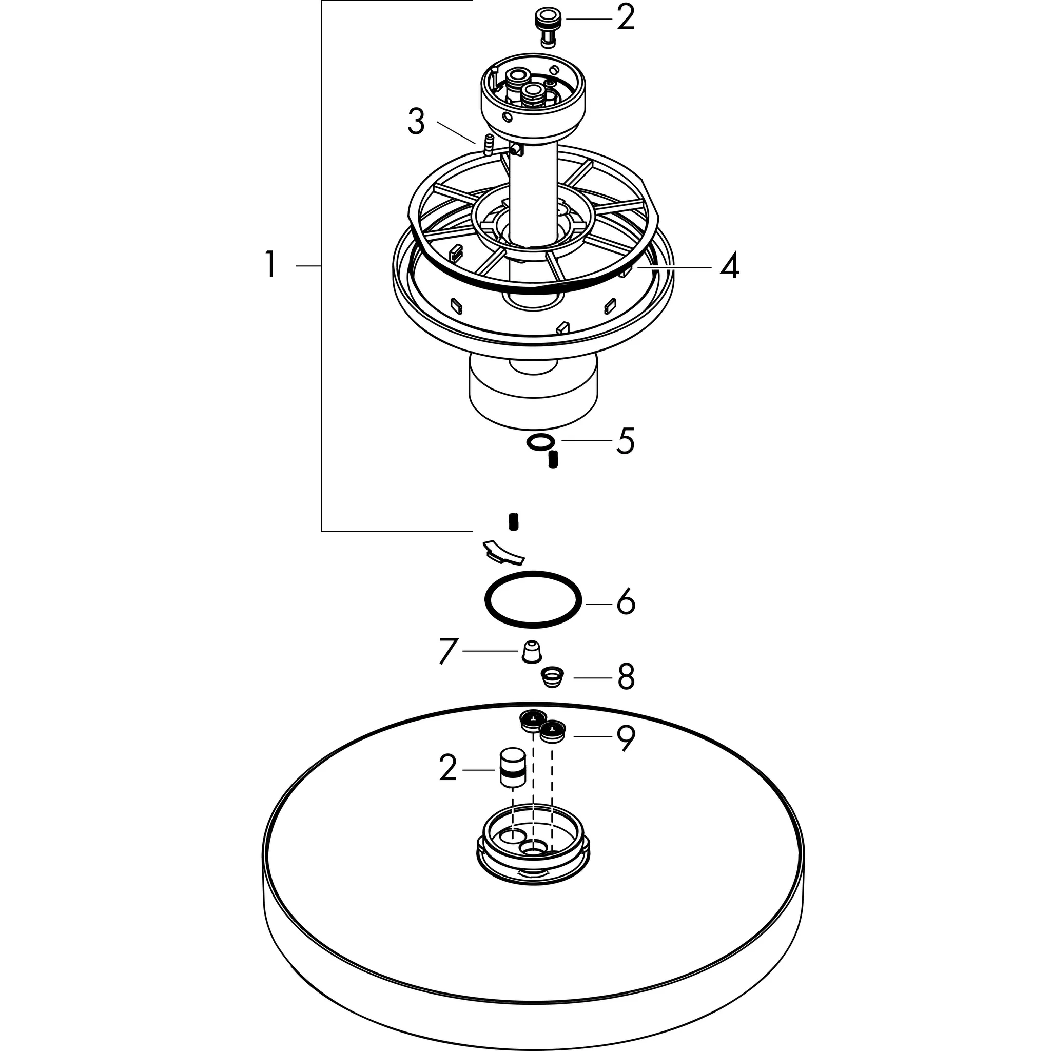 Hansgrohe AXOR One Kopfbrause 280 2jet mit Deckenanschluss, Chrom Hansgrohe AXOR One Kopfbrause 280 2jet mit Deckenanschluss, Chrom
