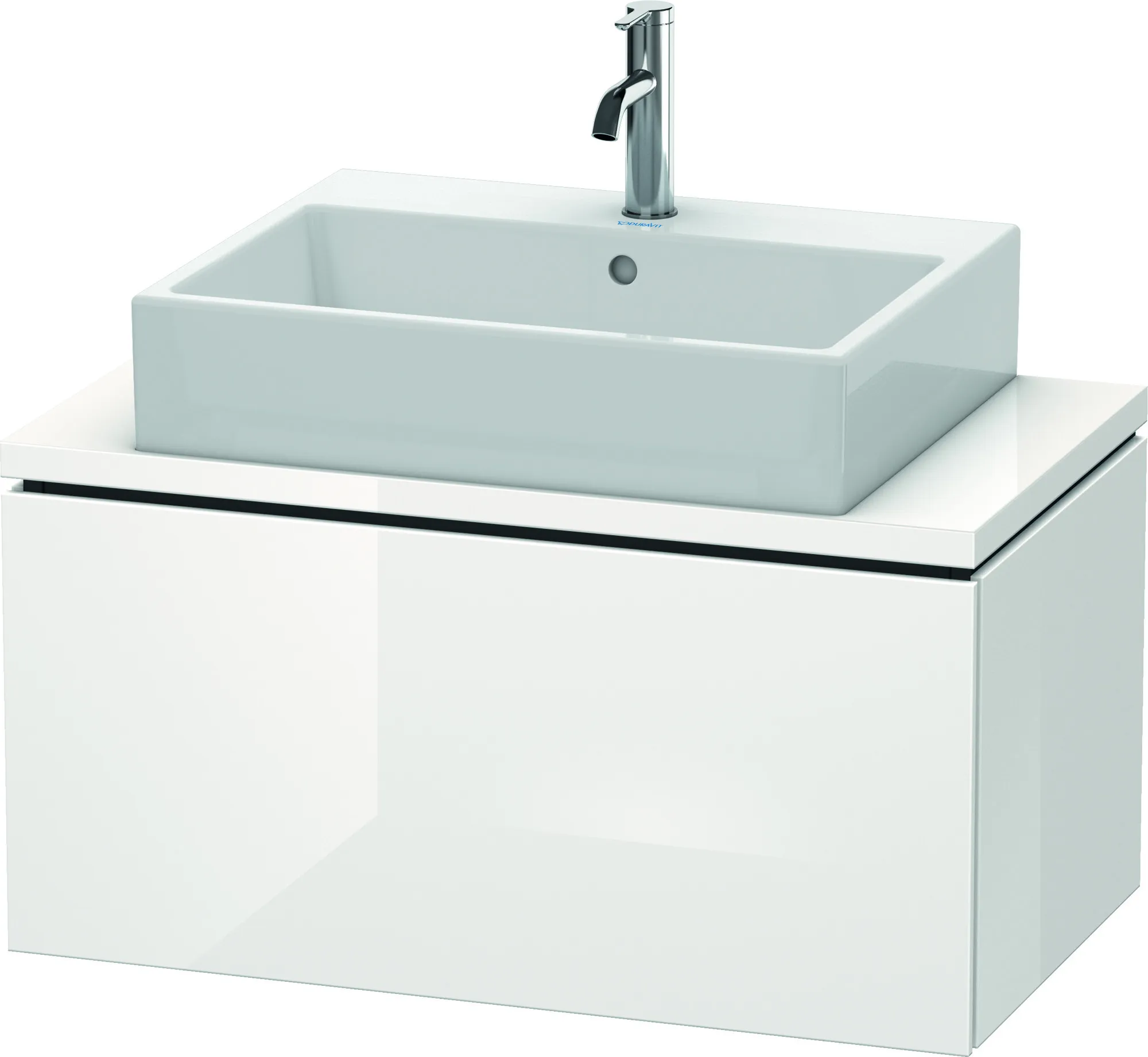 Duravit Waschtischunterschrank wandhängend „L-Cube“ 82 × 40 × 47,7 cm Weiß Hochglanz