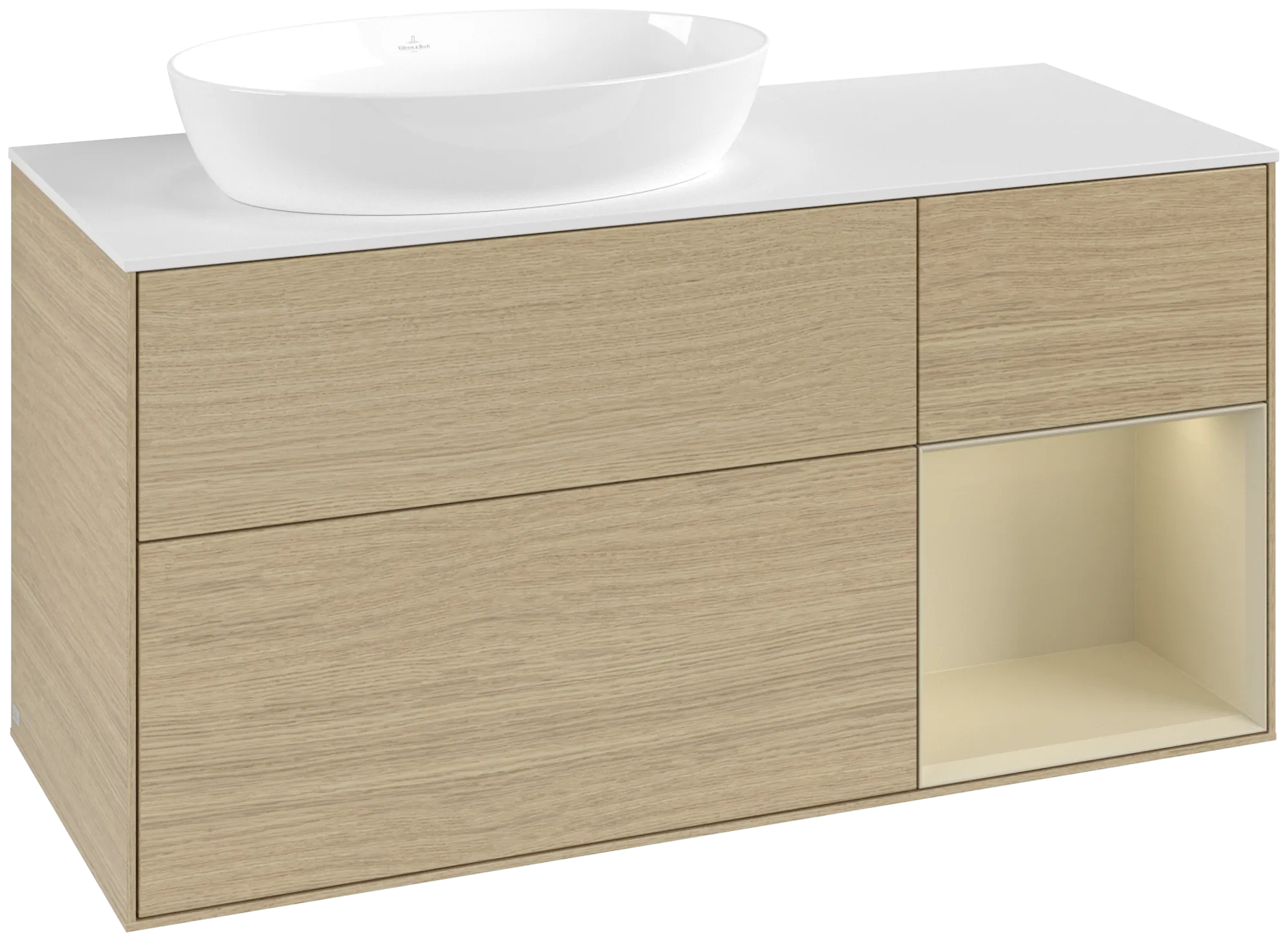 Villeroy & Boch Waschbeckenunterschrank Finion FA5, 1200x603x501mm, mit Beleuchtung, links