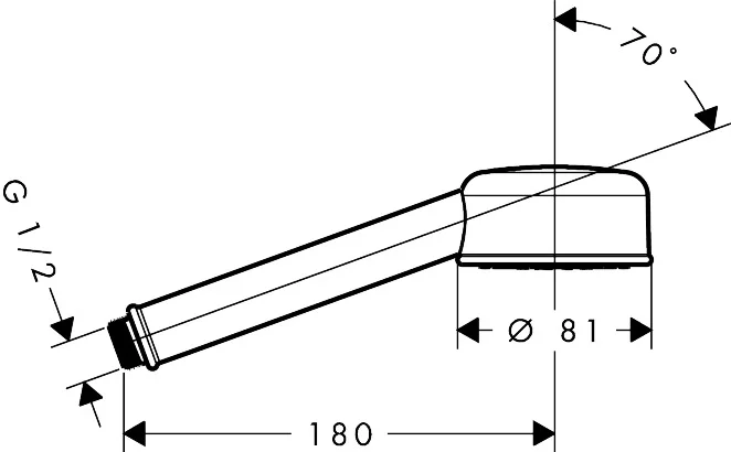 AXOR Archivio Handbrause 85 1jet EcoSmart, Oberfläche: Chrom