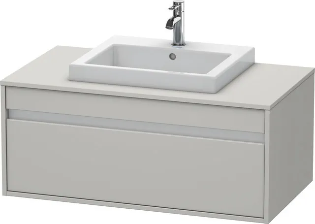 Duravit Waschtischunterschrank wandhängend „Ketho“ 100 × 42,6 × 55 cm Betongrau Matt Duravit Waschtischunterschrank wandhängend „Ketho“ 100 × 42,6 × 55 cm Betongrau Matt