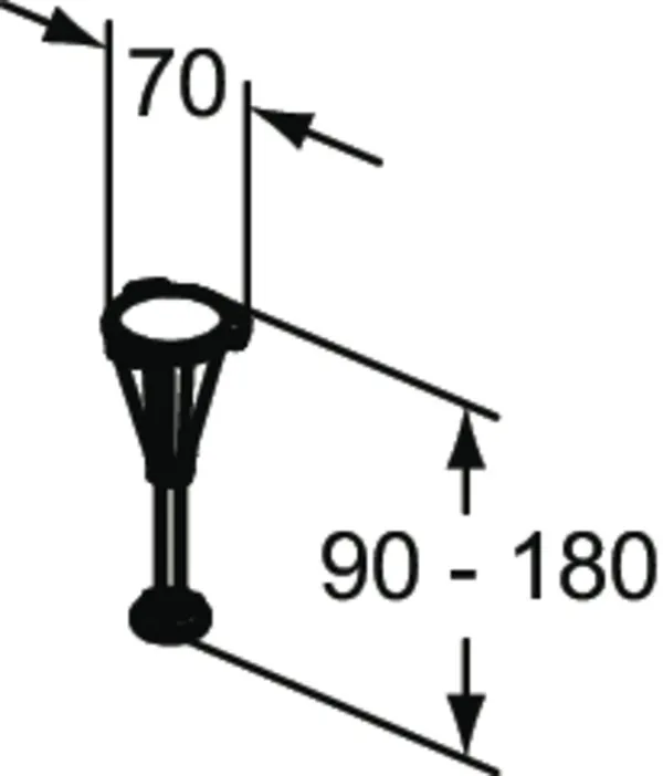 Ideal Standard Fußgestell für Duschwannen 7 cm