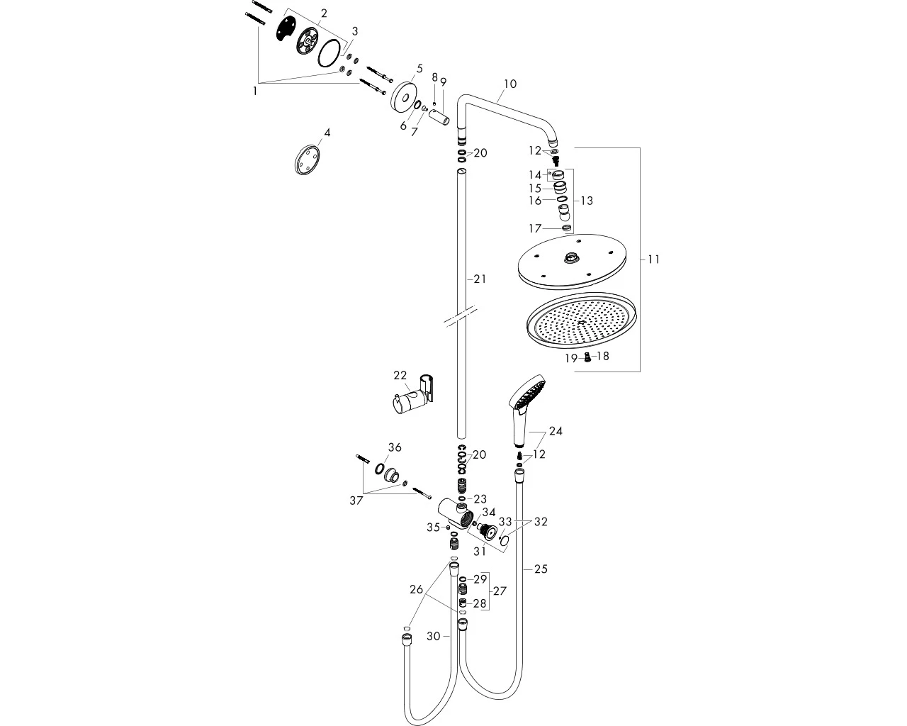 Showerpipe Croma Select S 280 Reno chrom