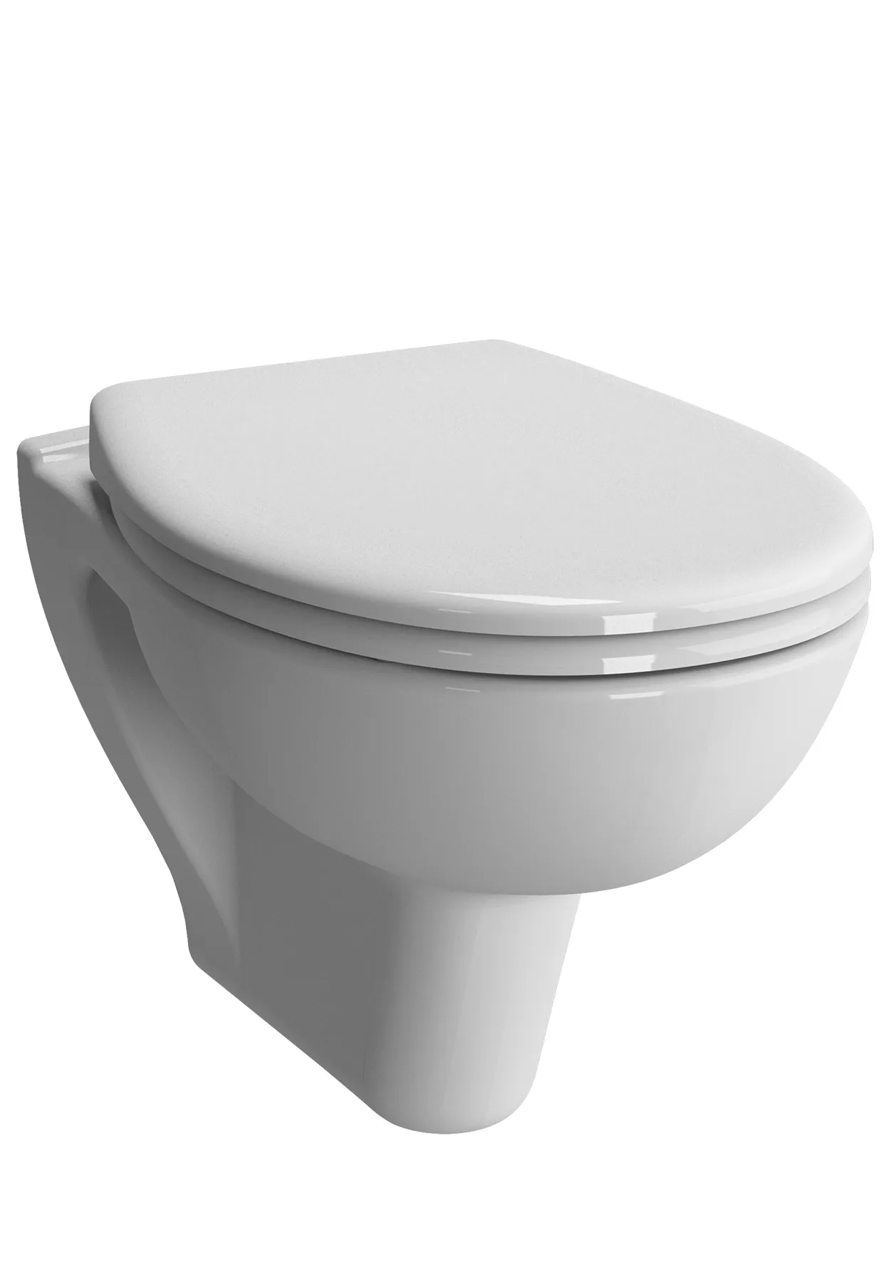 VitrA S20 Tiefspüler-Wand-WC VitrA Flush 2.0 mit Bidetfunktion ovale Form 36 x 52 cm Weiß Hochglanz
