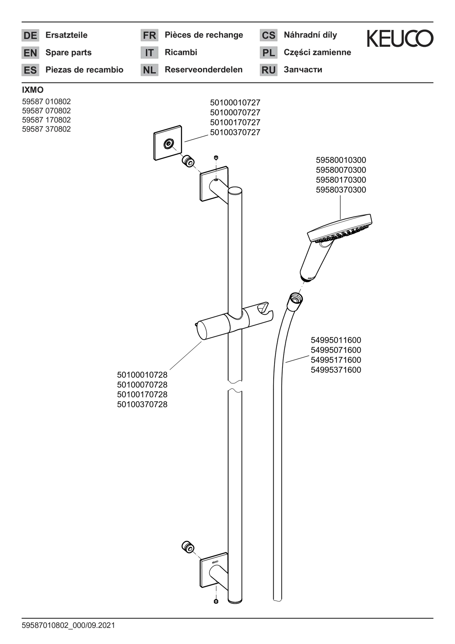 IXMO 59587010802 Brause-Set eckig 855 mm verchromt IXMO 59587010802 Brause-Set eckig 855 mm verchromt