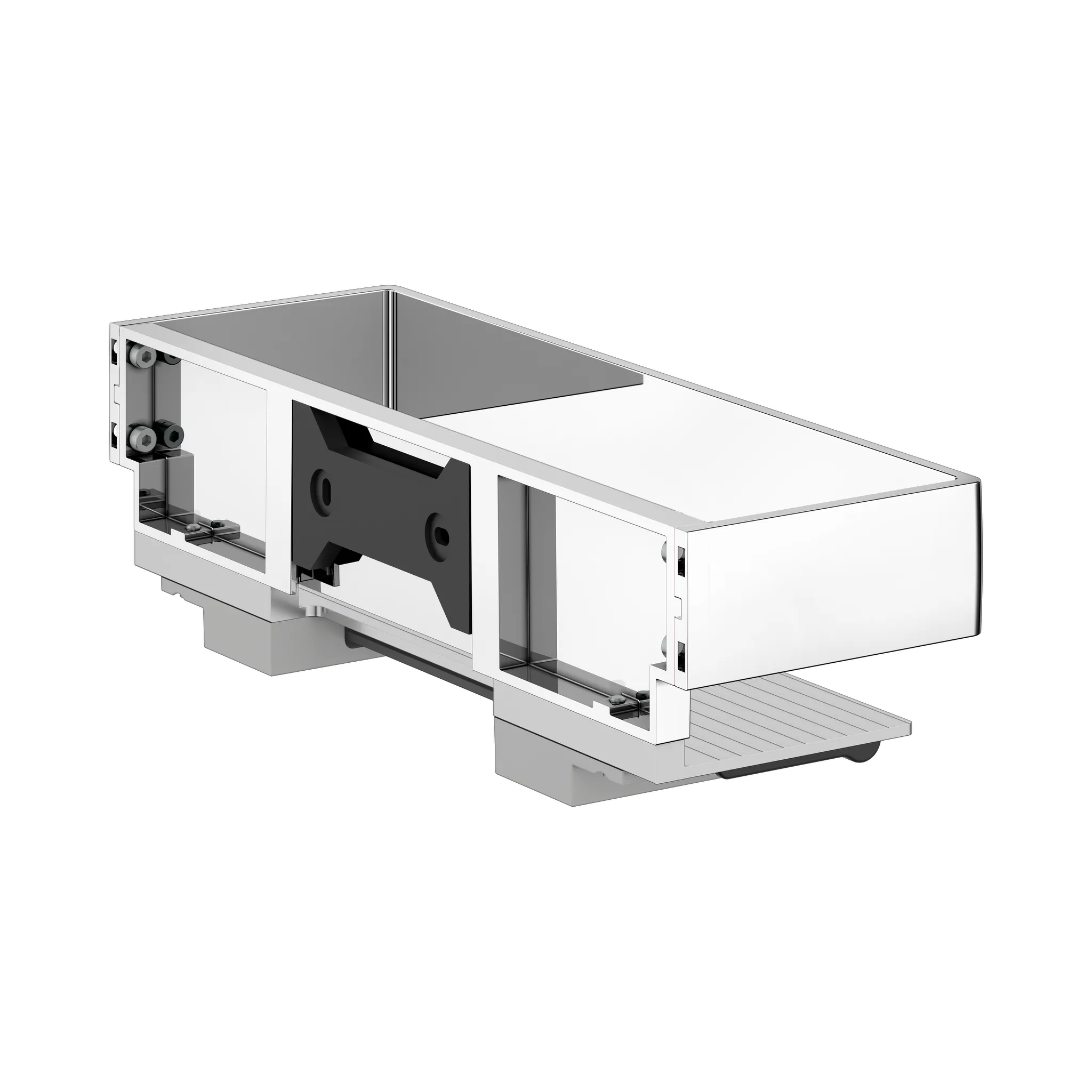 Edition 11 11159010000 Duschkorb mit Glasabzieher silber-eloxiert/verchromt Edition 11 11159010000 Duschkorb mit Glasabzieher silber-eloxiert/verchromt