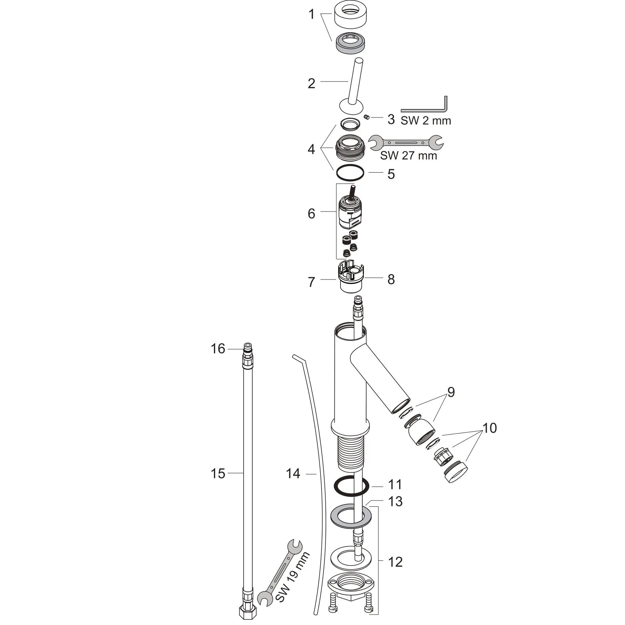 Hansgrohe AXOR Starck Einhebel-Bidetmischer mit Pingriff und Zugstangen-Ablaufgarnitur, Chrom Hansgrohe AXOR Starck Einhebel-Bidetmischer mit Pingriff und Zugstangen-Ablaufgarnitur, Chrom
