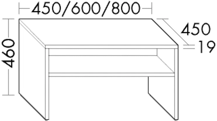 burgbad Bank „Sys30“ 450 × 450 × 460 mm