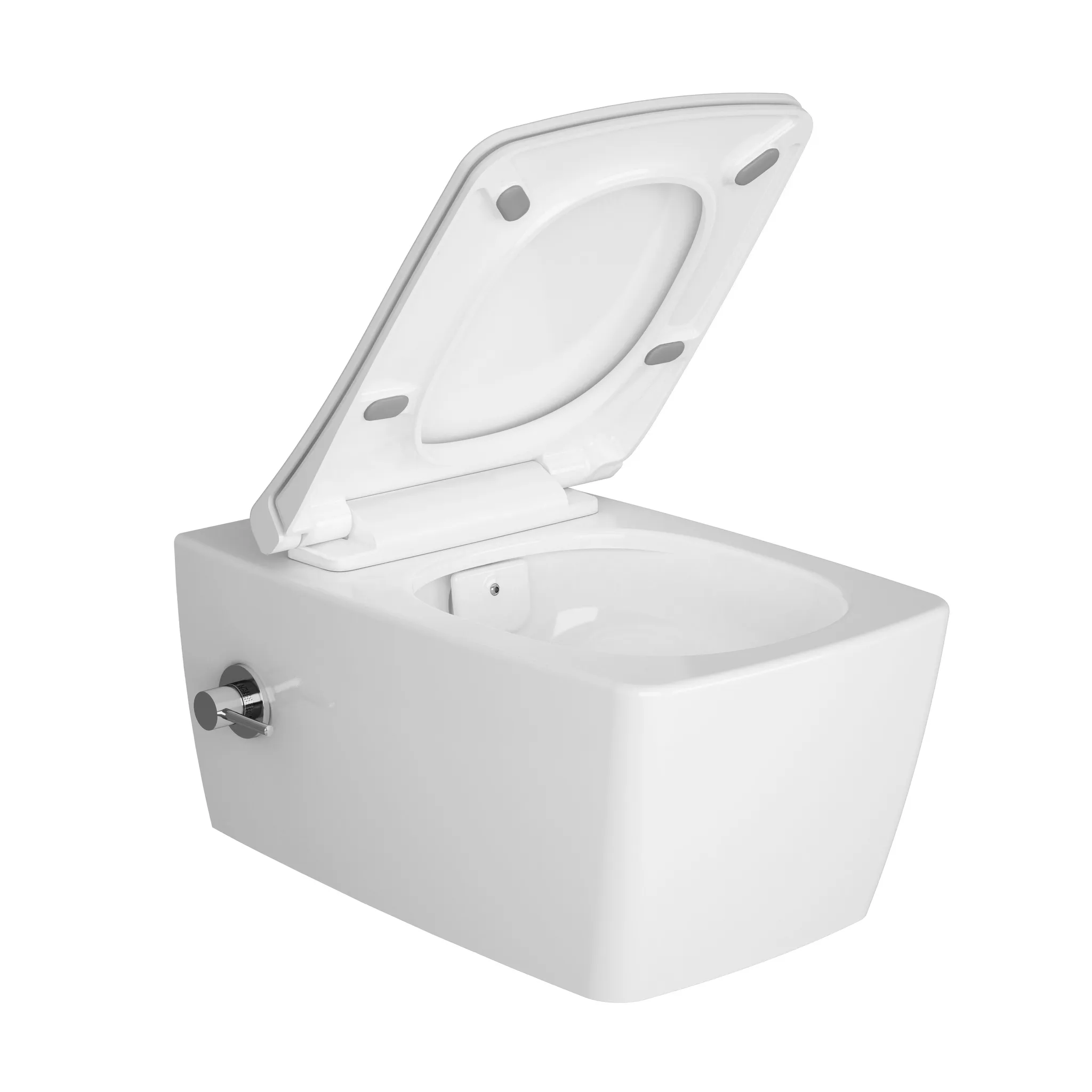 VitrA Aquacare Metropole Wand-WC-Set inklusive WC-Sitz Slim mit Bidetfunktion ohne Spülrand mit integriertem Rohrunterbrecher und seitlicher Armatur 34 x 57 cm Weiß Hochglanz VitrA Aquacare Metropole Wand-WC-Set inklusive WC-Sitz Slim mit Bidetfunktion ohne Spülrand mit integriertem Rohrunterbrecher und seitlicher Armatur 34 x 57 cm Weiß Hochglanz