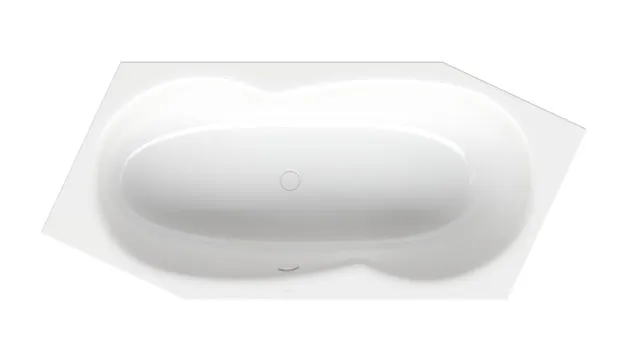 Bette BW Sonstige Badewanne Sechseck Metric Weiß Fußende links Überlauf vorne 2060 x 900 x 450 mm 30 mm Randhöhe 190 l Nutzinhalt 2-Sitzer