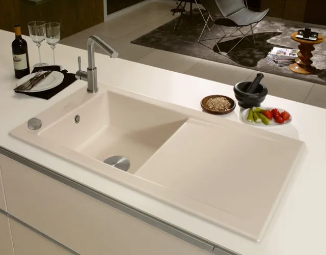Villeroy & Boch Einbau-Küchenspülbecken „Timeline“ 60 1000 × 510 × 220 mm in Ivory Villeroy & Boch Einbau-Küchenspülbecken „Timeline“ 60 1000 × 510 × 220 mm in Ivory