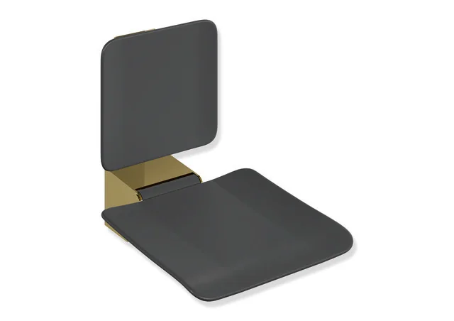 HEWI Klappsitz System 900, PVD, Gold glänzend, 450x650 mm, Wandkonsole Edelstahl, Sitzfläche 450x450 mm HEWI Klappsitz System 900, PVD, Gold glänzend, 450x650 mm, Wandkonsole Edelstahl, Sitzfläche 450x450 mm