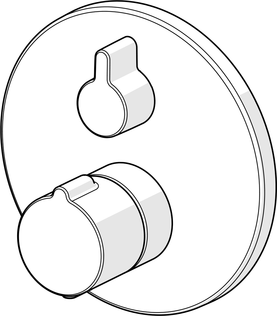 HA Fertigmontageset für Brausebatterie HANSAHOME 8861 Rosette rund Chrom