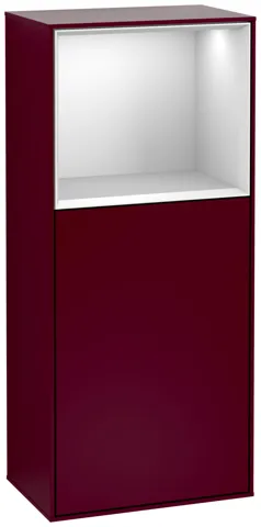 Villeroy & Boch Seitenschrank „Finion“ 41,8 × 93,6 cm 1 Tür, Anschlag links, mit Regalelement-Beleuchtung Anschlag links