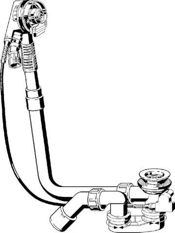 Viega Ab- und Überlaufgarnitur mit Zulauffunktion Modell 6161.62 „Multiplex Trio“ für Sonderwannen (Ablauf in der Mitte) Viega Ab- und Überlaufgarnitur mit Zulauffunktion Modell 6161.62 „Multiplex Trio“ für Sonderwannen (Ablauf in der Mitte)
