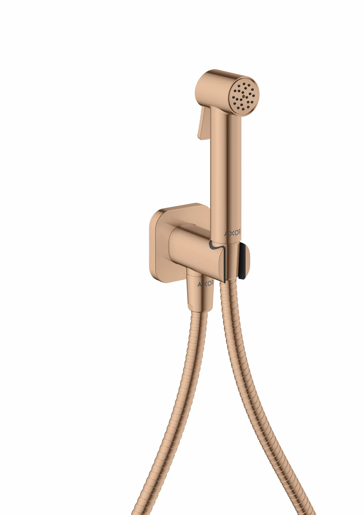 Hansgrohe AXOR Bidette Showers Handbrause Polished Red Gold, 1,25 m Brauseschlauch, 4,4 l/min Durchfluss
